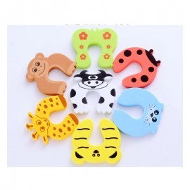 5Pcs/Lot Baby Safety For Newborn Furniture Protection Card Door Stopper Security Cute Animal Care Child Lock Finger Protector