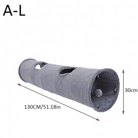 Collapsible Cat Tunnel Suede Fabric Puppy Rabbit Play Chase Hide Tunnel Tube Indoor for Game Exercising Hiding Training Pet Toys